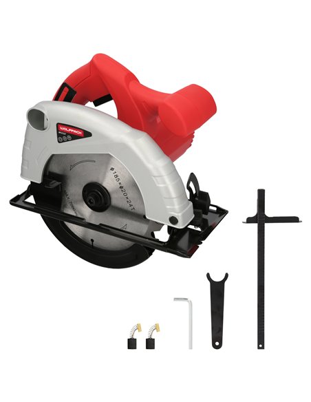 Serra circular de 1300 W com disco de 185 mm, 4800 RPM