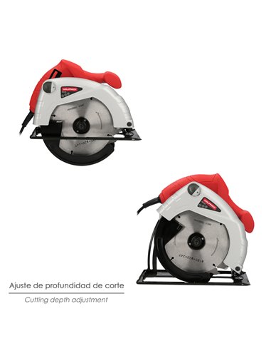 Serra circular de 1300 W com disco de 185 mm, 4800 RPM