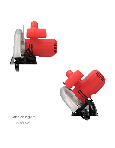 Serra circular de 1300 W com disco de 185 mm, 4800 RPM