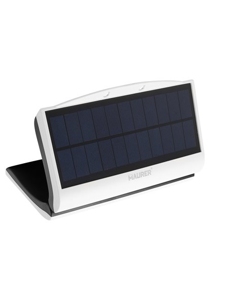 Aplique / Lampara Solar Led Jardin Blanca Con Sensor de Movimiento y Crepuscular. IP44