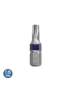 Puntas Destornillador Torx 25 Inviolable (2 Piezas). Acero S2 al Cromo Vanadio. Puntas Hexagonales, Destorpuntas, 2