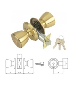 Botão MCM 508 com entrada de chave em latão 60 mm. 2