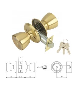 Botão MCM 508 com entrada de chave em latão 70 mm. 2
