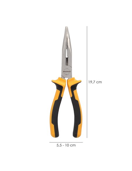 Alicate de Boca Curva 200 mm. Aço DIN 5745