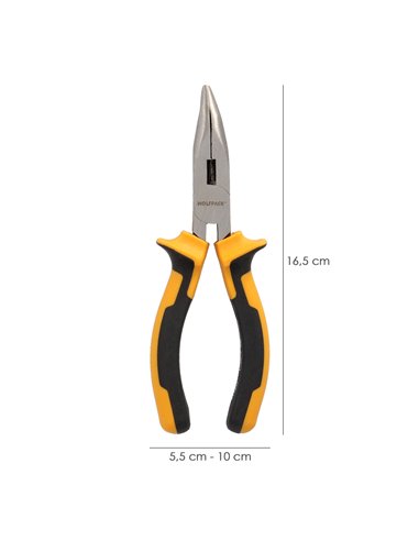 Alicates Boca Curva 150 mm. Acero DIN 5745 Alicates Punta Curva, Alicates Boca Curva Larga,