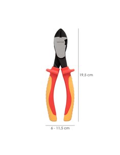 Alicate de corte diagonal 180 mm. Alças isoladas em aço cromo vanádio 2