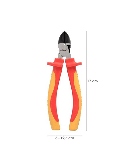 Alicate de corte diagonal 150 mm. Alças isoladas em aço cromo vanádio