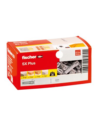 Taco Fischer SX Plus Ø 6 x 30 mm. (Caja de 100 piezas)