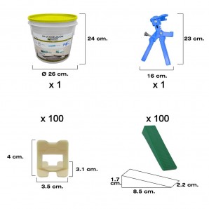 Kit Nivelador Solador (Pistola, calzos y cuñas)