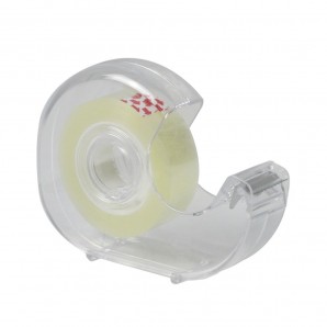 Cinta Celo Adhesivo Transparente 18 mm. x 33 Mts. Con Dispensador. 2