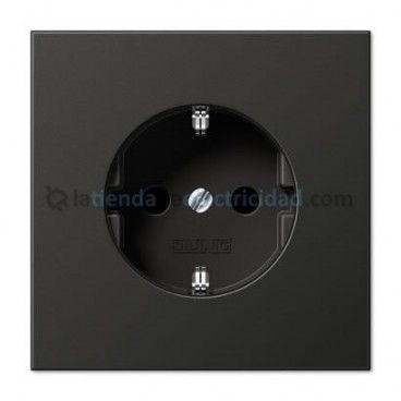 Tapa base de enchufe schuko 2P+TT ANTRACITA JUNG LS AL 1520 KI PL AN