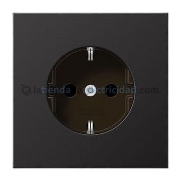 Tapa base de enchufe schuko 2P+TT DARK JUNG LS AL 1520 KI PL D
