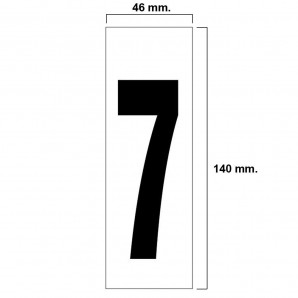 Numero Adhesivo 46x140 mm.   Nº 7 2