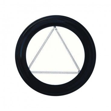 Plafon Embellecedor Estufa Pellet Vitrificado Negro 80 mm.