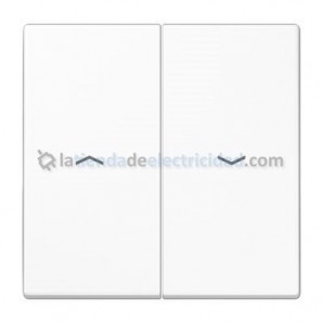 Tecla doble para interruptor o pulsador de persiana BLANCO JUNG LS 995 P WW