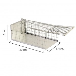 Armadilha para Ratos Gaiola Metálica Completa 30 x 17 x...