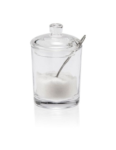Açucareiro com Colher Cristal Ø7x11cm MS21523...