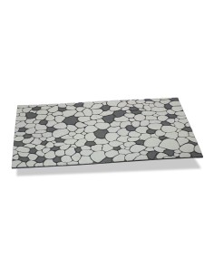 Felpudo efecto piedras color gris perla 75x45cm hidalgo