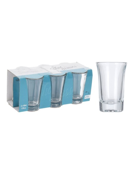 Conjunto de 6 Copos Pequenos de Cristal 40ml