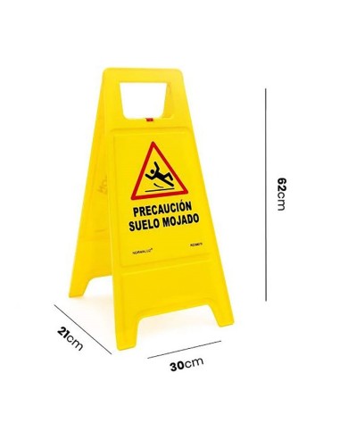 Panel amarillo precaucion suelo mojado 62cm al. normaluz