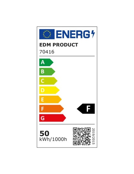 Foco proyector de led con pie 50w 4000lm 6400k luz fria black series edm