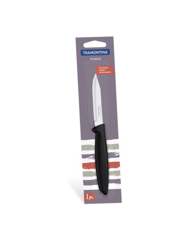 Cuchillo para legumbres y frutas 3" plenus negro tramontina
