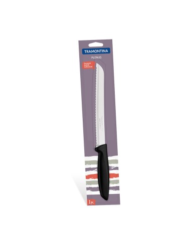 Cuchillo para pan 8" plenus negro tramontina