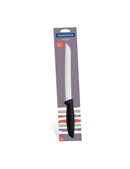 Cuchillo para pan 8" plenus negro tramontina