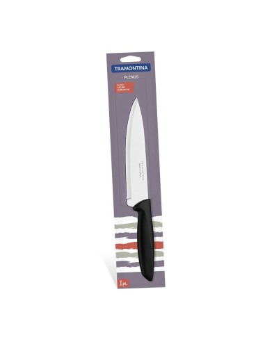 Cuchillo chef 7" plenus negro tramontina