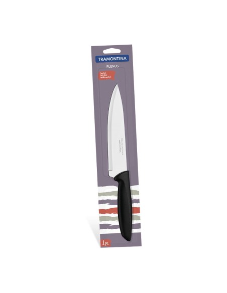 Cuchillo chef 7" plenus negro tramontina