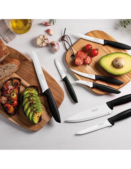 Cuchillo chef 7" plenus negro tramontina