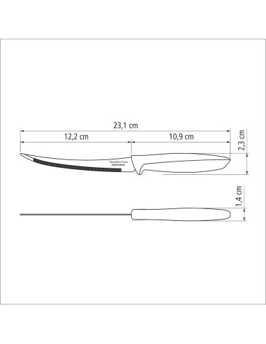 Faca Tomate Tramontina Black Plenus 5"