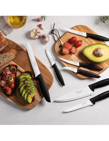 Cuchillo de cocina 6" plenus negro tramontina