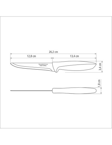 Cuchillo para deshuesar 5" plenus negro tramontina