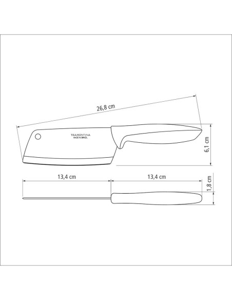 Hachuela 5" plenus negro 12,7cm tramontina