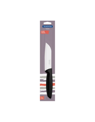 Cuchillo santouku 5" plenus negro 12,7cm tramontina
