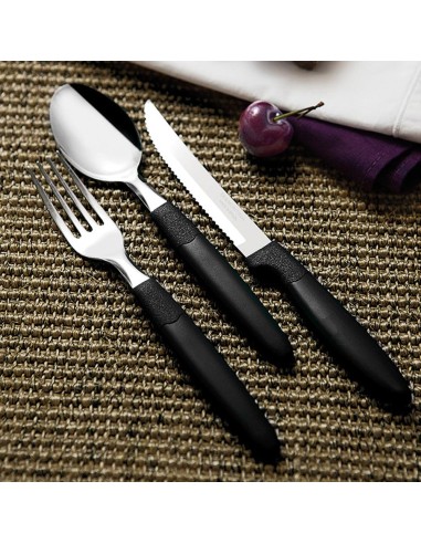 Juego de tenedores de mesa 3 piezas ipanema negro 19,1cm tramontina
