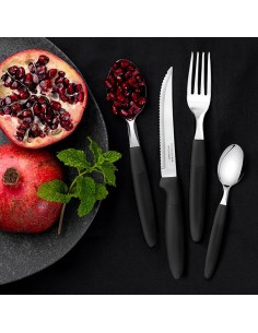 Juego de cucharas de mesa 3 piezas ipanema negro 19cm tramontina 2