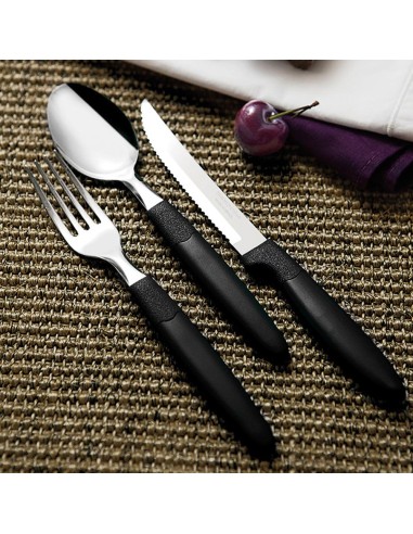 Juego de cucharas de mesa 3 piezas ipanema negro 19cm tramontina
