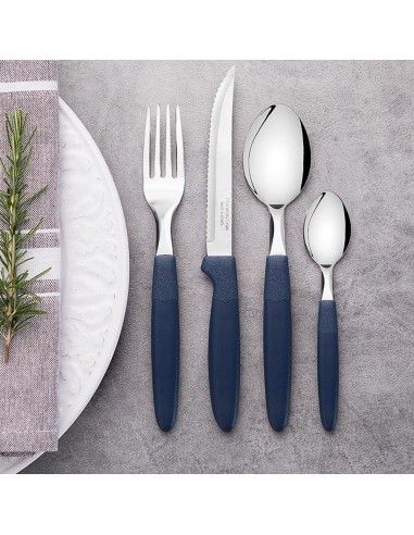 Juego de cucharas para té 3 piezas ipanema azul 13,9cm tramontina