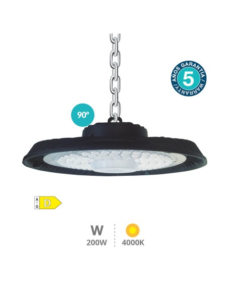 Campana industrial LED Titas 200W 90º 4000K