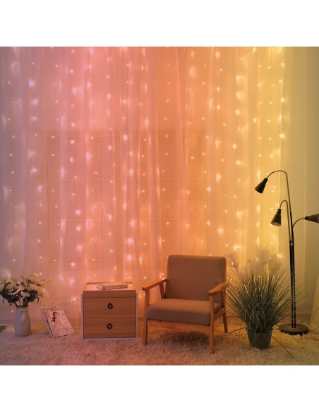 Cortina LED luminosa 2x2M RGB