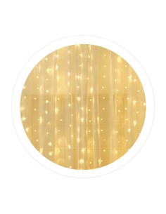 Cortina LED luminosa 3x1M Luz cálida 2