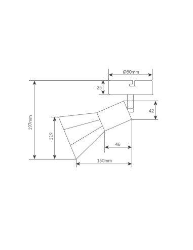 Foco de techo simple Serie Bhani E27 Negro