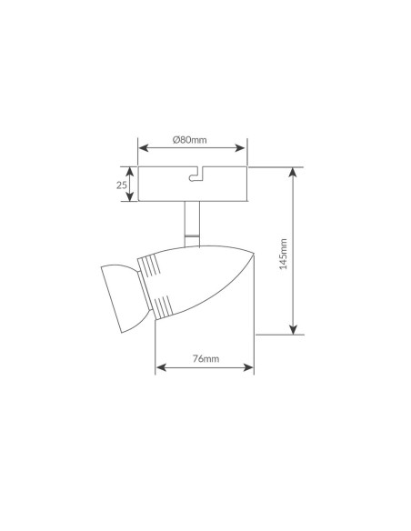 Foco de techo simple Serie Kegla GU10 Níquel