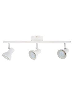 Foco de techo triple lineal Serie Kaitola GU10 Blanco