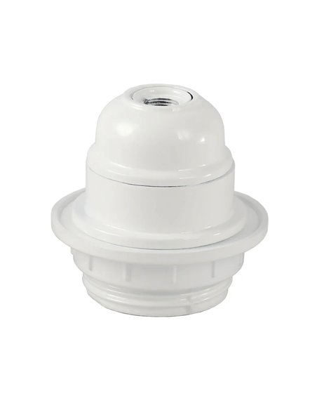 Portalámparas baquelita semiroscado E27 Blanco
