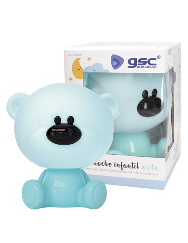 Luz de noche infantil LED Osito 2,5W Azul