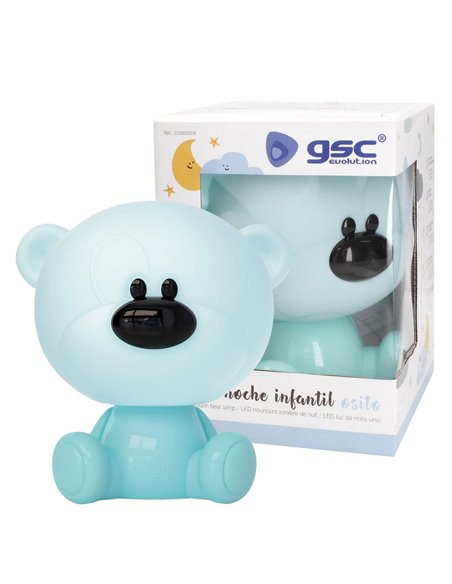 Luz de noche infantil LED Osito 2,5W Azul