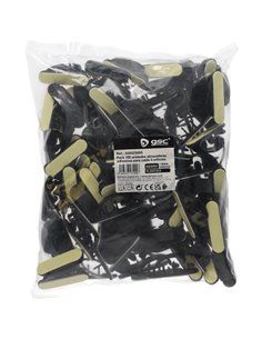 Pack 100u abrazaderas adhesivas para cable 3 orificios 2